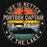 Pontoon Captain Life Is Better At The Lake Ladies PosiCharge Tri-Blend Wicking Tank