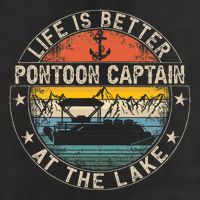 Pontoon Captain Life Is Better At The Lake Cool Comfort Performance Bucket Hat