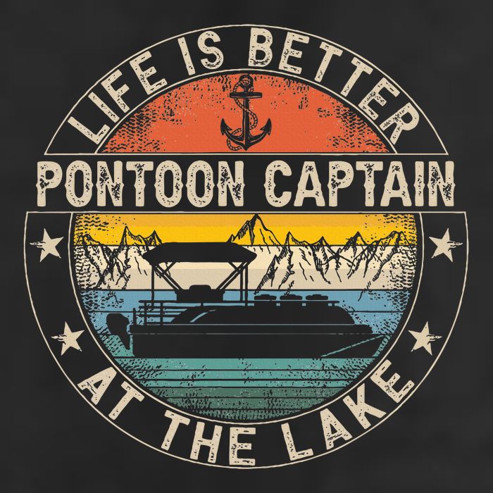 Pontoon Captain Life Is Better At The Lake Cool Comfort Performance Bucket Hat