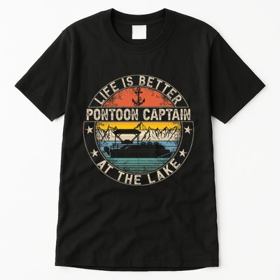 Pontoon Captain Life Is Better At The Lake Tall T-Shirt