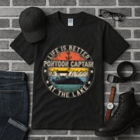 Pontoon Captain Life Is Better At The Lake Tall T-Shirt
