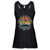 Pontoon Captain Life Is Better At The Lake Ladies Essential Flowy Tank