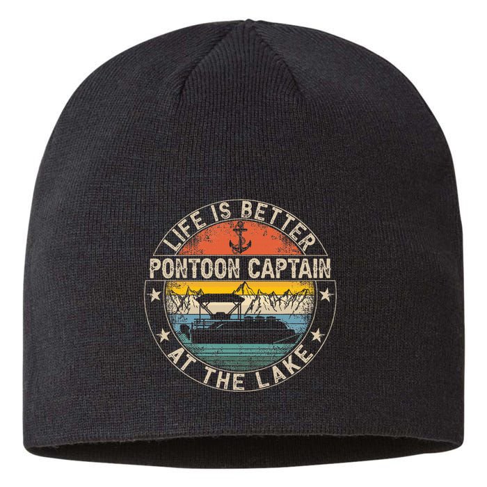 Pontoon Captain Life Is Better At The Lake Sustainable Beanie
