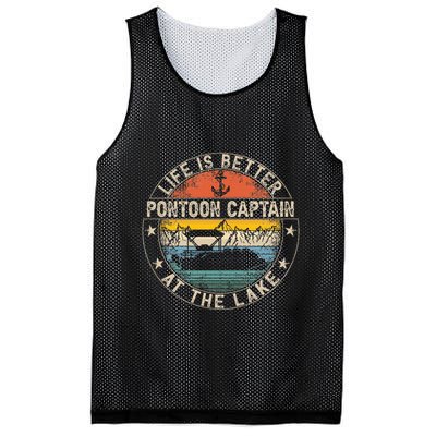 Pontoon Captain Life Is Better At The Lake Mesh Reversible Basketball Jersey Tank