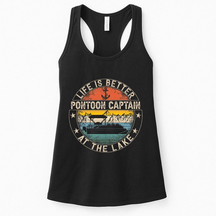 Pontoon Captain Life Is Better At The Lake Womens Tank Top