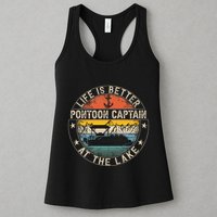 Pontoon Captain Life Is Better At The Lake Womens Tank Top
