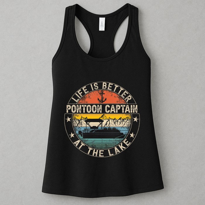 Pontoon Captain Life Is Better At The Lake Womens Tank Top