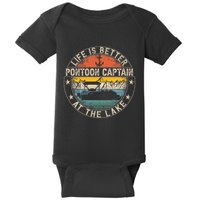 Pontoon Captain Life Is Better At The Lake Baby Bodysuit
