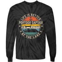 Pontoon Captain Life Is Better At The Lake Tie-Dye Long Sleeve Shirt