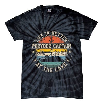 Pontoon Captain Life Is Better At The Lake Tie-Dye T-Shirt