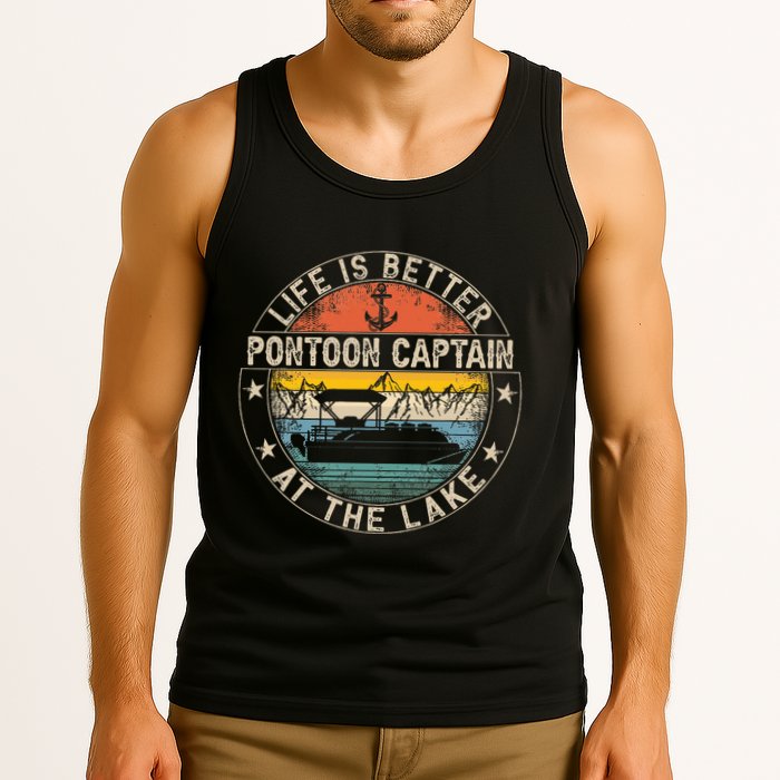 Pontoon Captain Life Is Better At The Lake Tank Top