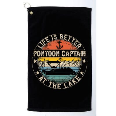Pontoon Captain Life Is Better At The Lake Golf Towel