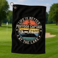 Pontoon Captain Life Is Better At The Lake Golf Towel
