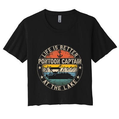 Pontoon Captain Life Is Better At The Lake Crop Top