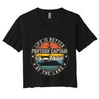 Pontoon Captain Life Is Better At The Lake Crop Top