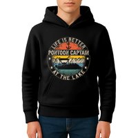 Pontoon Captain Life Is Better At The Lake Kids Hoodie