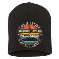 Pontoon Captain Life Is Better At The Lake Short Acrylic Beanie
