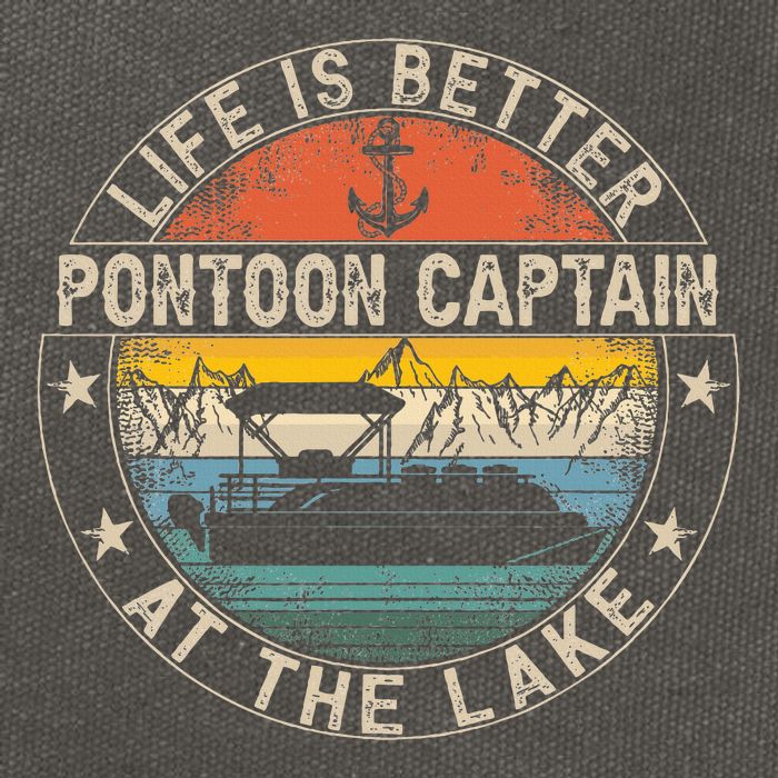 Pontoon Captain Life Is Better At The Lake Cotton Canvas Backpack