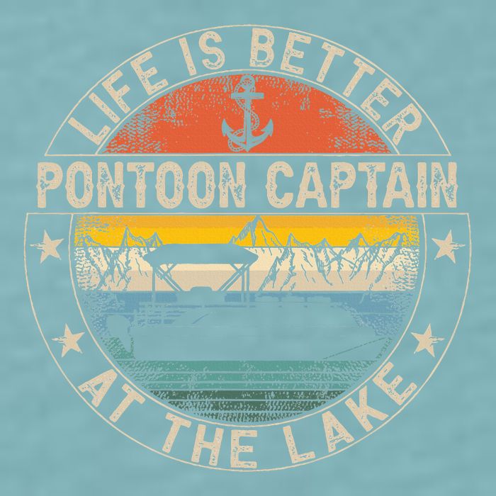 Pontoon Captain Life Is Better At The Lake Sueded Cloud Jersey T-Shirt