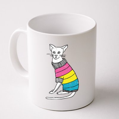 Pansexual Cat Lgbtq Pride Cute Kitten Kitty Proud Ally Gift Coffee Mug