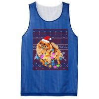 Pomeranian Christmas Lights Ugly Sweater Pomeranian Lover Gift Mesh Reversible Basketball Jersey Tank