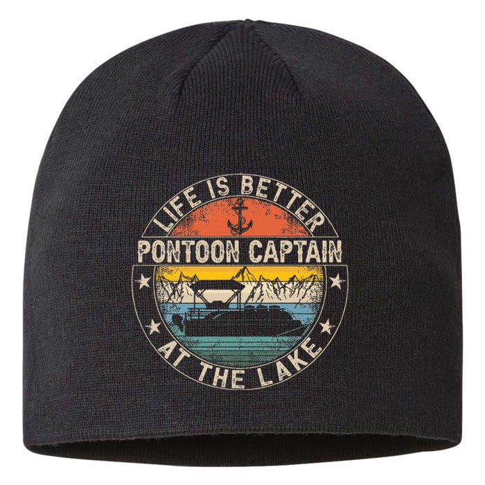 Pontoon Captain Life Is Better At The Lake Sustainable Beanie