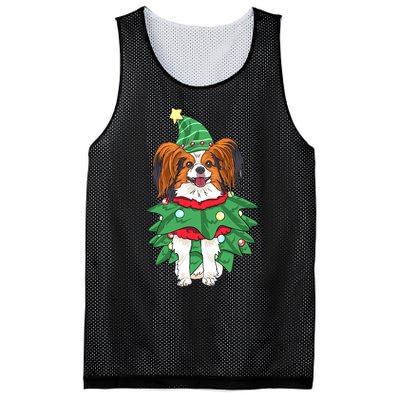 Papillon Christmas Lights Funny Xmas Dog Lover Pajama Mesh Reversible Basketball Jersey Tank