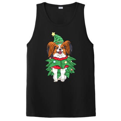 Papillon Christmas Lights Funny Xmas Dog Lover Pajama PosiCharge Competitor Tank