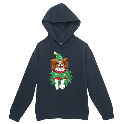 Papillon Christmas Lights Funny Xmas Dog Lover Pajama Urban Pullover Hoodie