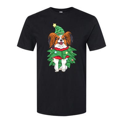 Papillon Christmas Lights Funny Xmas Dog Lover Pajama Softstyle® CVC T-Shirt