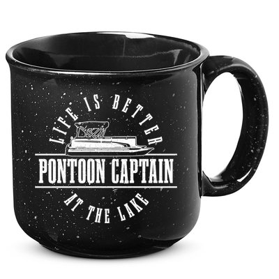 Pontoon Captain Life Is Better At The Lake Pontooning Boat Gift 15oz Campfire Ceramic Mug