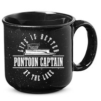 Pontoon Captain Life Is Better At The Lake Pontooning Boat Gift 15oz Campfire Ceramic Mug