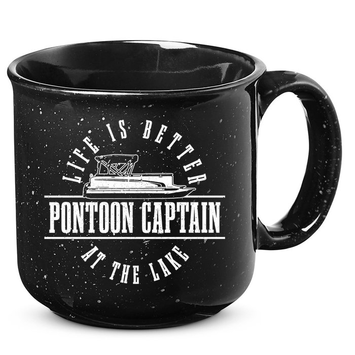 Pontoon Captain Life Is Better At The Lake Pontooning Boat Gift 15oz Campfire Ceramic Mug