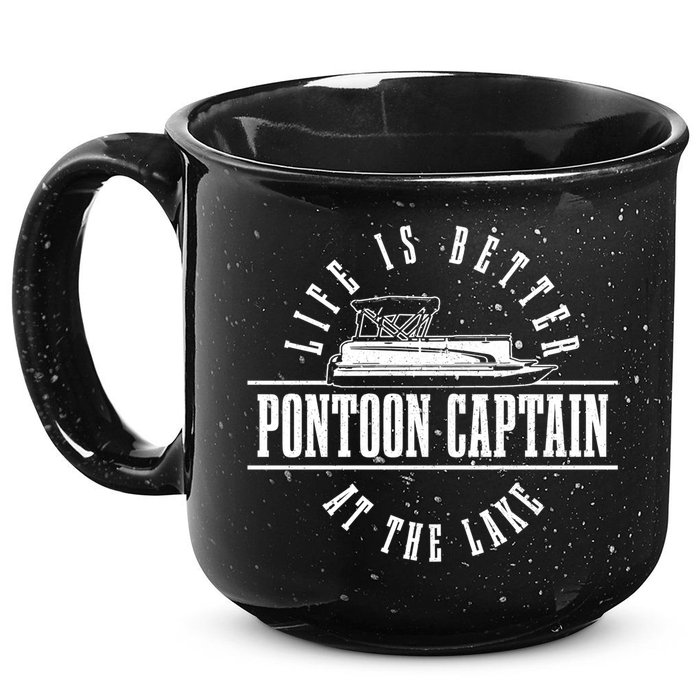 Pontoon Captain Life Is Better At The Lake Pontooning Boat Gift 15oz Campfire Ceramic Mug