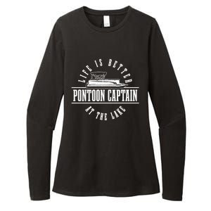 Pontoon Captain Life Is Better At The Lake Pontooning Boat Gift Womens CVC Long Sleeve Shirt