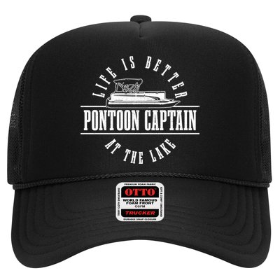 Pontoon Captain Life Is Better At The Lake Pontooning Boat Gift Trucker Hat
