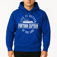Pontoon Captain Life Is Better At The Lake Pontooning Boat Gift Hoodie