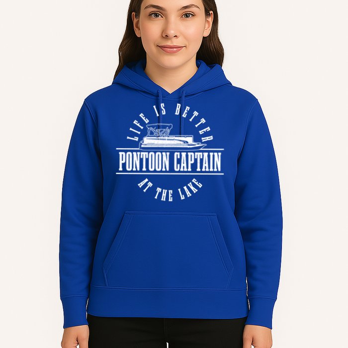 Pontoon Captain Life Is Better At The Lake Pontooning Boat Gift Hoodie