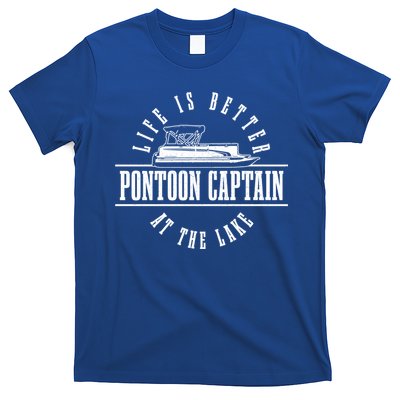 Pontoon Captain Life Is Better At The Lake Pontooning Boat Gift T-Shirt