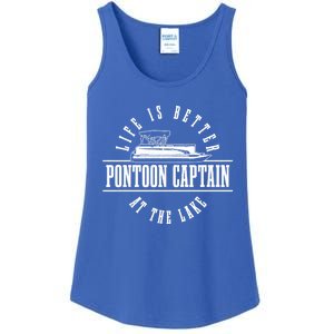 Pontoon Captain Life Is Better At The Lake Pontooning Boat Gift Ladies Essential Tank