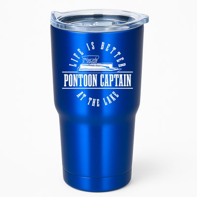Pontoon Captain Life Is Better At The Lake Pontooning Boat Gift Tumbler