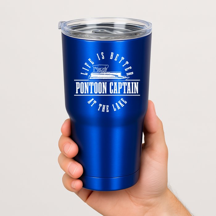 Pontoon Captain Life Is Better At The Lake Pontooning Boat Gift Tumbler