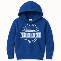 Pontoon Captain Life Is Better At The Lake Pontooning Boat Gift Kids Hoodie