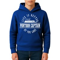 Pontoon Captain Life Is Better At The Lake Pontooning Boat Gift Kids Hoodie