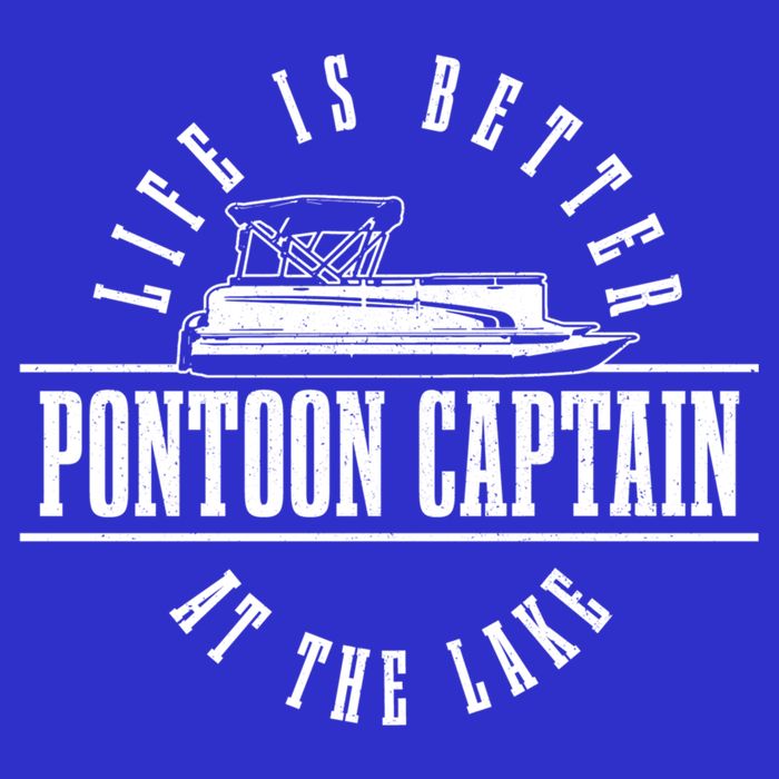 Pontoon Captain Life Is Better At The Lake Pontooning Boat Gift Short Acrylic Beanie