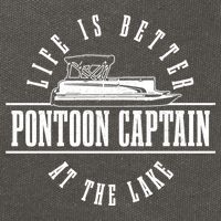 Pontoon Captain Life Is Better At The Lake Pontooning Boat Gift Cotton Canvas Backpack