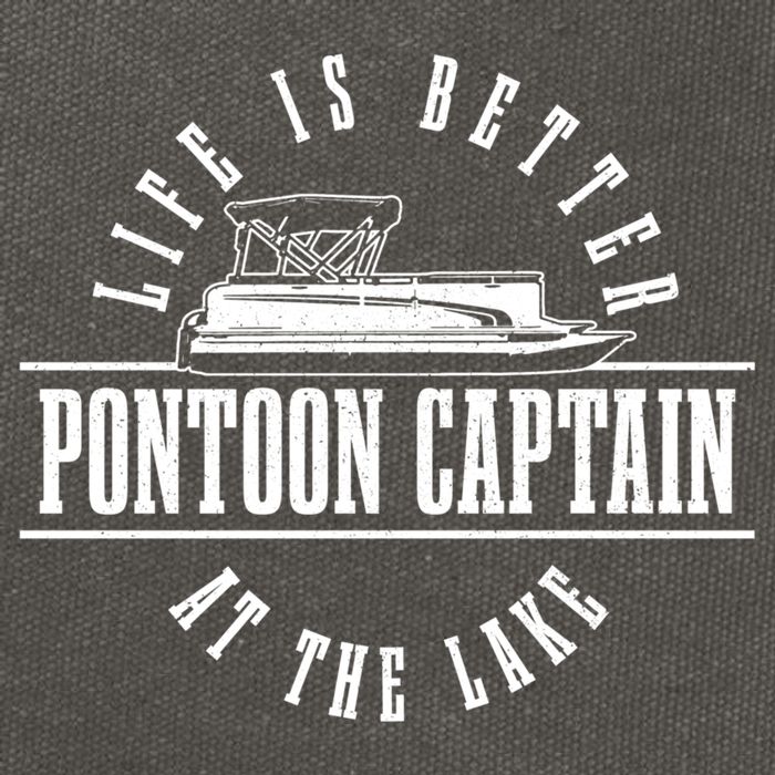 Pontoon Captain Life Is Better At The Lake Pontooning Boat Gift Cotton Canvas Backpack