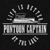 Pontoon Captain Life Is Better At The Lake Pontooning Boat Ladies PosiCharge Tri-Blend Wicking Tank