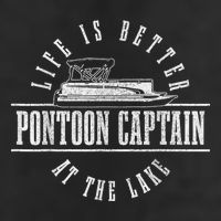 Pontoon Captain Life Is Better At The Lake Pontooning Boat 7 Panel Mesh Trucker Snapback Hat