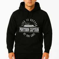Pontoon Captain Life Is Better At The Lake Pontooning Boat Hoodie